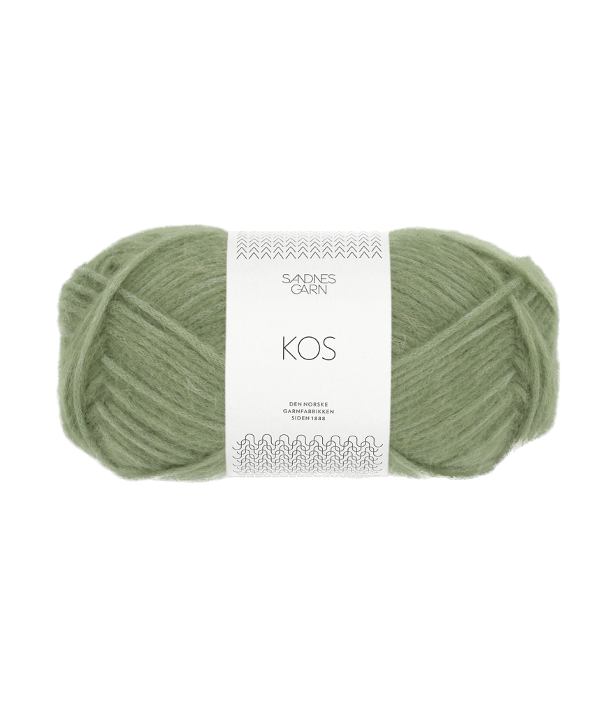 Garnnøste av typen Kos fra Sandnes garn i fargen Lys Olivengrønn