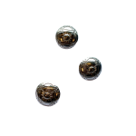 Sølvknapp, 4-kløver/"ULVIK", 15 mm