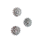 Knapp i metall og diamanter, 21 mm