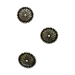 Tinnknapp, 18mm, 8-blad/Stjerne