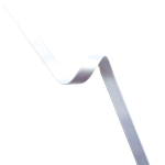 Satengbånd, 10mm, Hvit