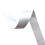 Satengbånd, 25mm, Hvit