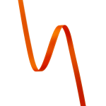 Satengbånd,  6mm, Oransje