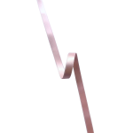 Satengbånd, 6mm, Lys Rosa