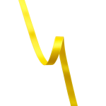 Satengbånd, 10mm, Gul