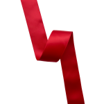 Satengbånd, 25mm, Rød