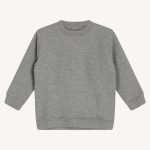 Grå langermet bomullsgenser