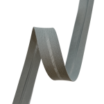 Skråbånd i bomull, 20mm, grå