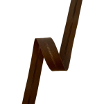 Skråbånd i bomull, 20mm, brun