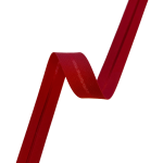 Skråbånd i poly-cotton, 20mm rød