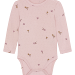 HC Buller, Body i bambus, Rosa med hjerter og blomster