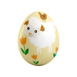 Påskeegg fra Blafre, Gul, Sau