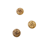 Treknapp med blomstermotiv, 16 mm