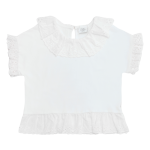 HC Alma, Hvit bluse med blonder i bomull