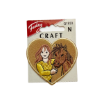 Hjerte med jente og hest, Brun, Strykemerke