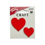 Røde Hjerter, 2 stk, Strykemerker