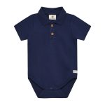 Skjortebody m/polokrage, marineblå