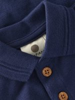Skjortebody m/polokrage, marineblå - Bilde 2