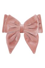 Rosa velursløyfe med spenne