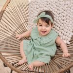 Kjole m/hårbånd, aquagrønn