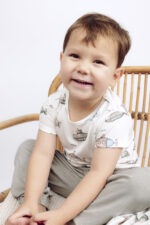 T-skjorte i bambus m/ubåter, Naturhvit - Bilde 2