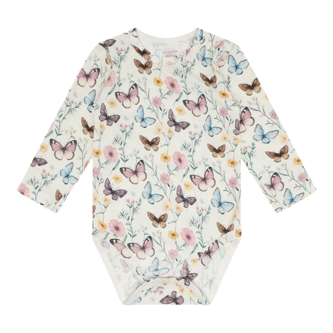 Hc buller Butterfly HCBuller Body m/sommerfugler, Naturhvit - Bilde 1