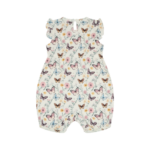 Kortermet drakt i bambus m/Sommerfugler, Naturhvit - Bilde 2