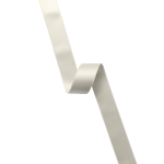 Satengbånd, 16mm, Naturhvit