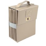 Rundpinnemappe enkel, Beige