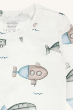 Body i bambus m/ubåter, Naturhvit - Bilde 2