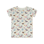 T-skjorte i bambus m/sommerfugler, Naturhvit