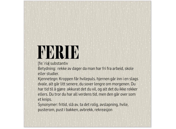 Serviett, "Ferie" - Bilde 1