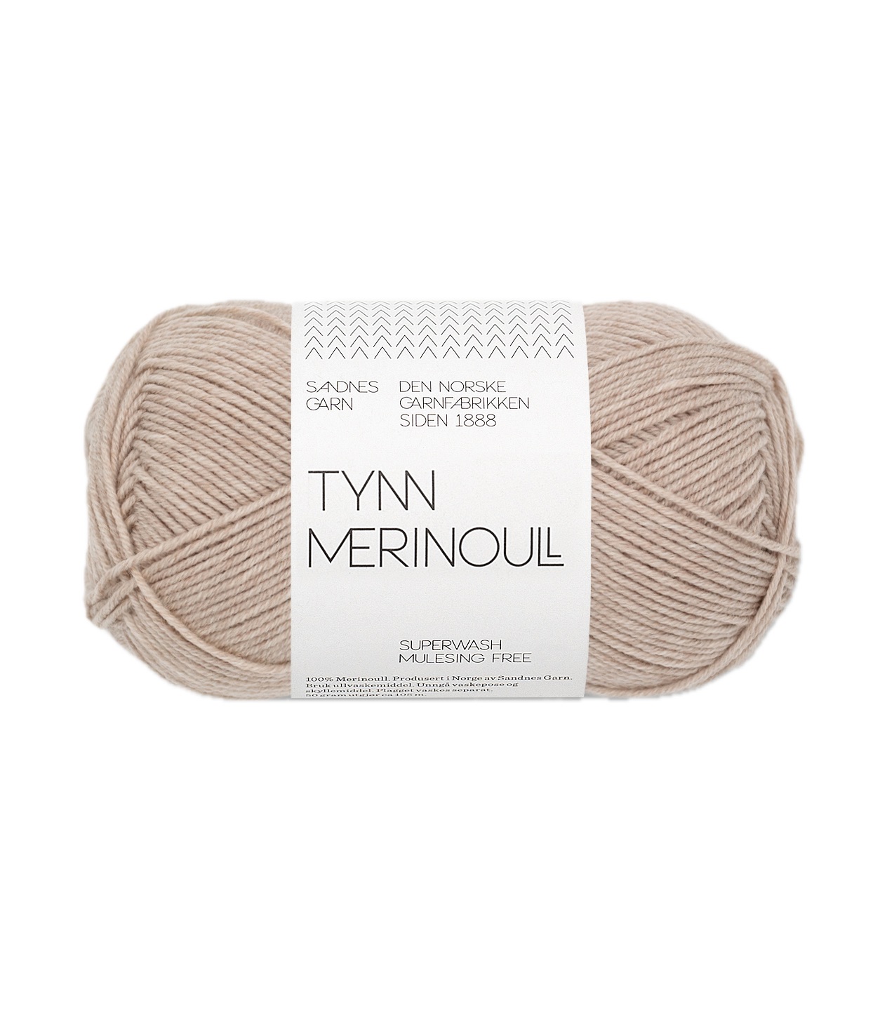 11812650_Beige-melange_300dpi_Noste-bakgrunn fjernet Tynn Merinoull - Bilde 1