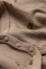 Body i ull med skogsdyr, beige - Bilde 2