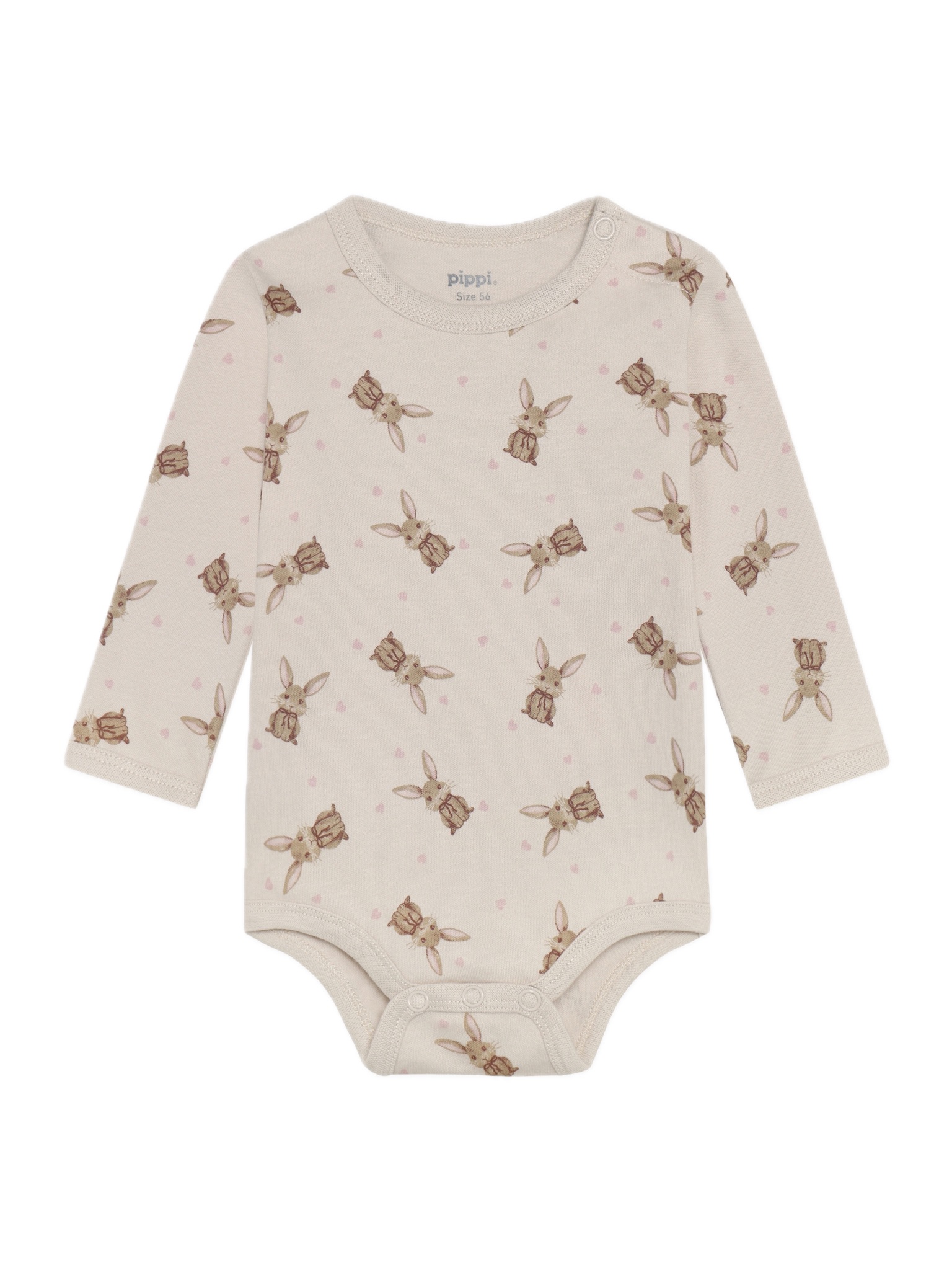 3819_530_G body beige kanin-bakgrunn fjernet Pippi Body m/Kaniner - Bilde 1