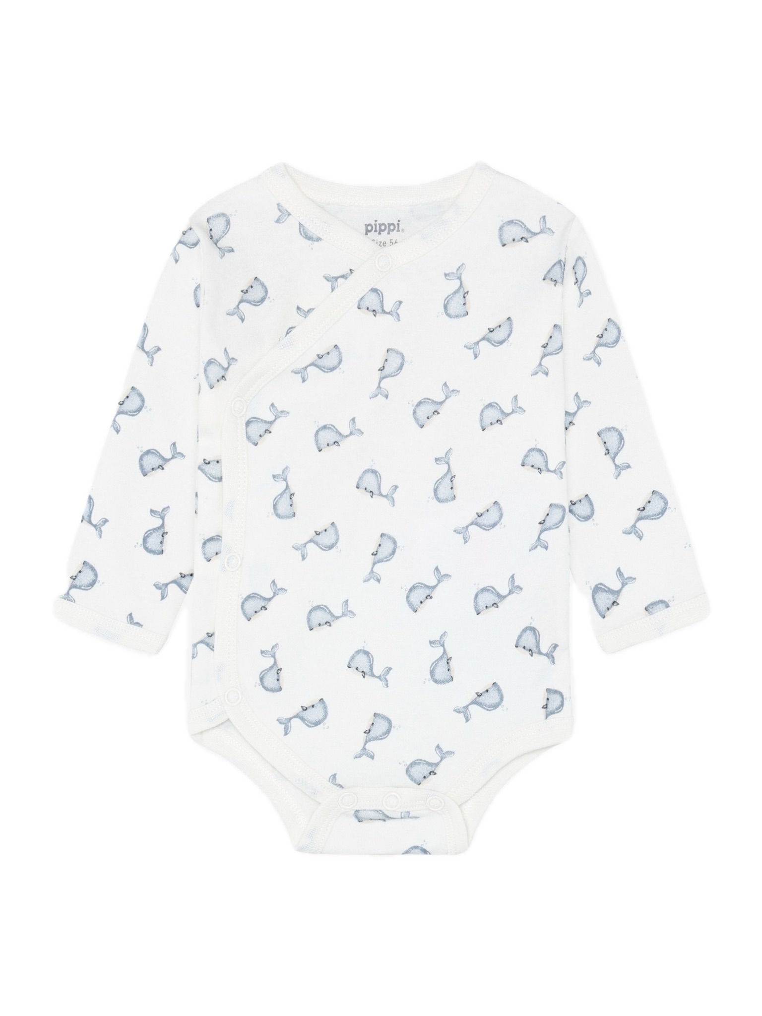 4760_759_G hval pippi hvit blå body-bakgrunn fjernet Pippi Body m/Hval - Bilde 1
